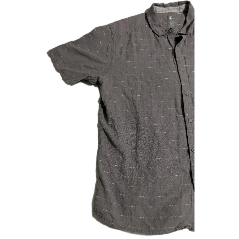 KUHL Men's XL‎ Gray Short Sleeve Button Up Shirt Lightweight Outdoor Casual - Picture 2 of 8
